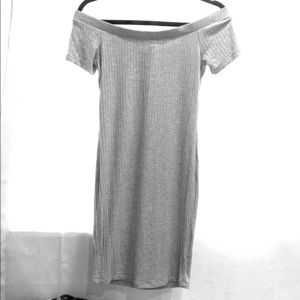 Ambiance Off-the-Shoulder Ribbed Bodycon Dress